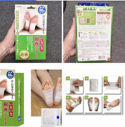 Miếng dán chân khử độc tố Kento Nhật bản sản phẩm hút chất độc và làm sạch máu hộp 30 miếng