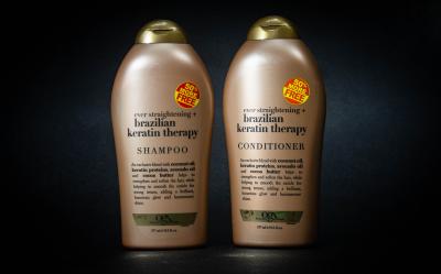 Dầu Gội - Xả BIOTIN OGX Chiếc Xuất Dầu Dừa Ever Straightening + Brazilian Keratin Therapy -: 577 ml 