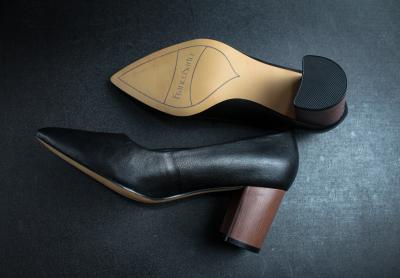 Giày Fanco xuất Âu da thiệt gót vuông mũi nhọn thời trang mang cực kỳ êm 