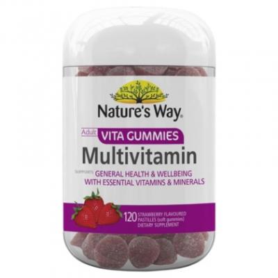 DATE MỚI VỀ Kẹo Vitamin tổng hợp cho người lớn - Nature`s Way - Vita Gummies Adult Multi-Vitamin 120 viên