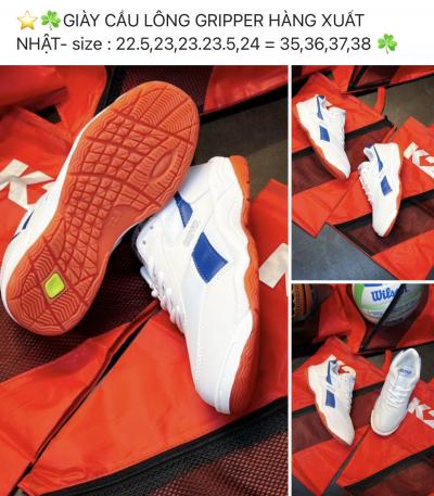 GIÀY CẦU LÔNG GRIPPER HÀNG XUẤT NHẬT- size : 22.5,23,23.23.5,24 = 35,36,37,38 GIÀY CẦU LÔNG GRIPPER HÀNG XUẤT NHẬT- size : 22.5,23,23.23.5,24 = 35,36,37,38