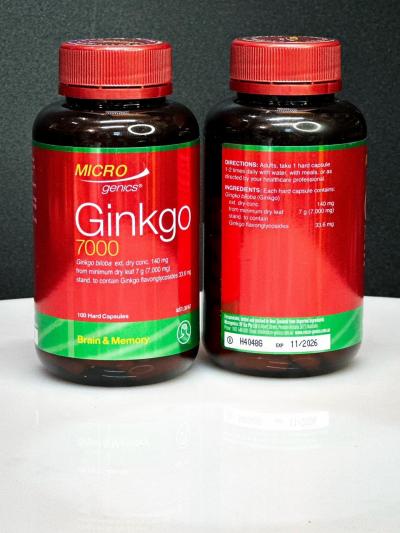 Viên uống bổ não - hoạt huyết dưỡng não Microgenics Ginkgo 7000 - THÁNG 11/2026 
